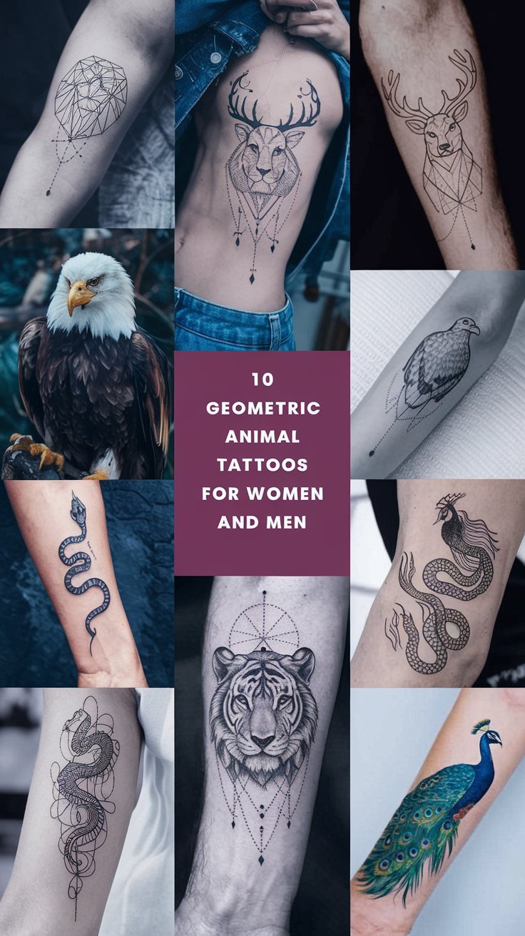 Read more about the article 10 Amazing Geometric Animal Tattoos for Women and Men