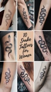 Read more about the article 10 Amazing Snake Tattoos for Women and Symbolism for Transformation and Renewal