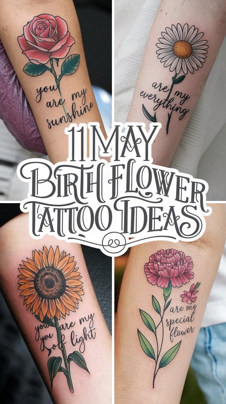 Read more about the article 11 May Birth Flower Tattoo Ideas and Amazing Meanings