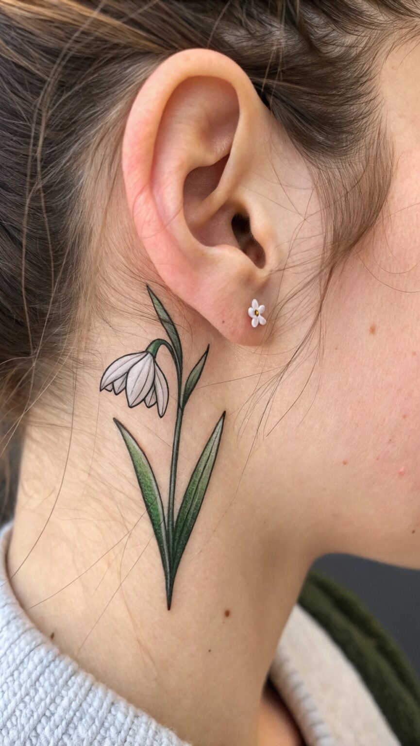 11 Snowdrop Flower Tattoo Ideas and Symbolism for Hope and Renewal