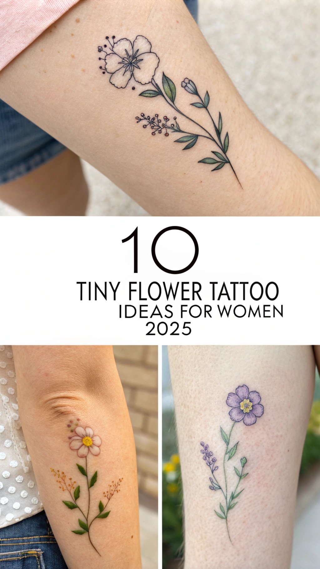 You are currently viewing 10 Tiny Flower Tattoo ideas for Women 2025: Stunning Designs to Bloom on Your Skin