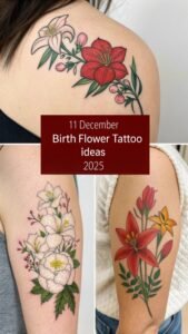 Read more about the article 11 December Birth Flower Tattoo Ideas 2025 and Meanings