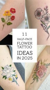 Read more about the article 11 Half-Face Flower Tattoo Ideas and Designs for Women