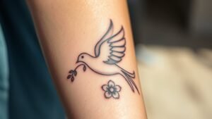 Read more about the article Dove Bird Tattoo Meaning and Symbolism