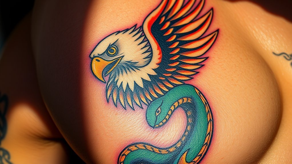 You are currently viewing Eagle Snake Tattoo Meaning and Symbolism