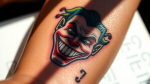 Read more about the article Joker Card Tattoo Meaning and Symbolism